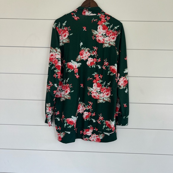Ecowish Women’s Soft Stretchy Floral Open Cardigan Size XXL Lightweight - Picture 2 of 6